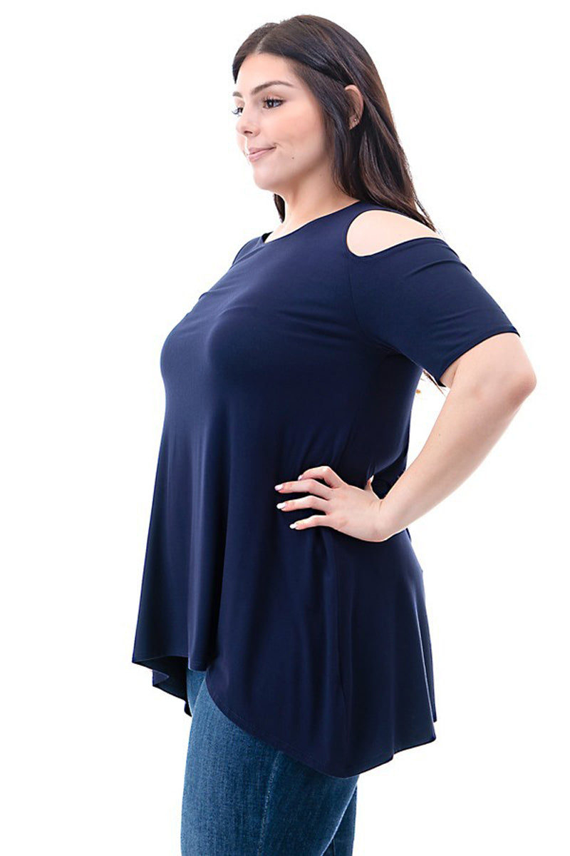 Cold Shoulder Tunic Plus Size