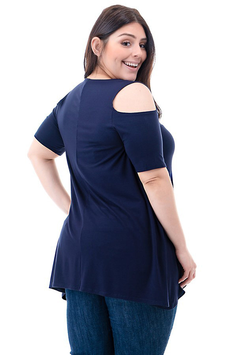 Cold Shoulder Tunic Plus Size