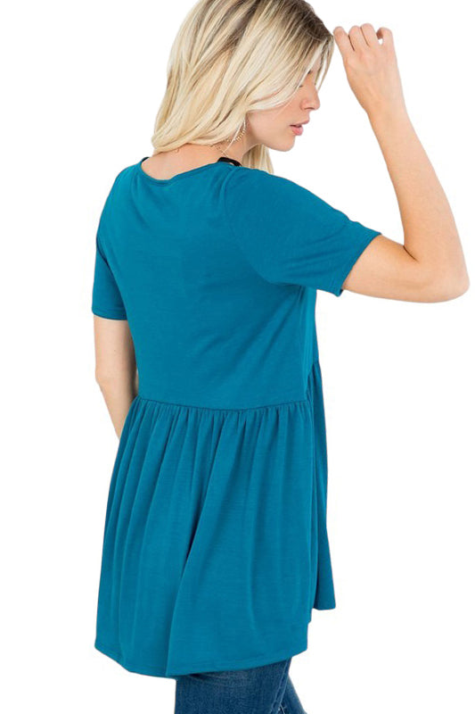 Short Sleeve Babydoll Tunic