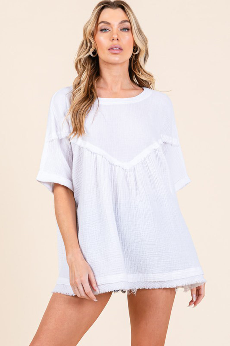 Mineral Wash Oversized Top