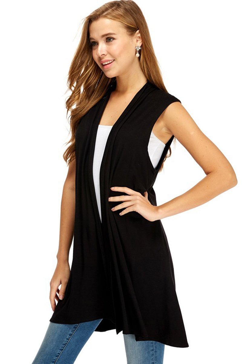 Long Vest with Side Pockets