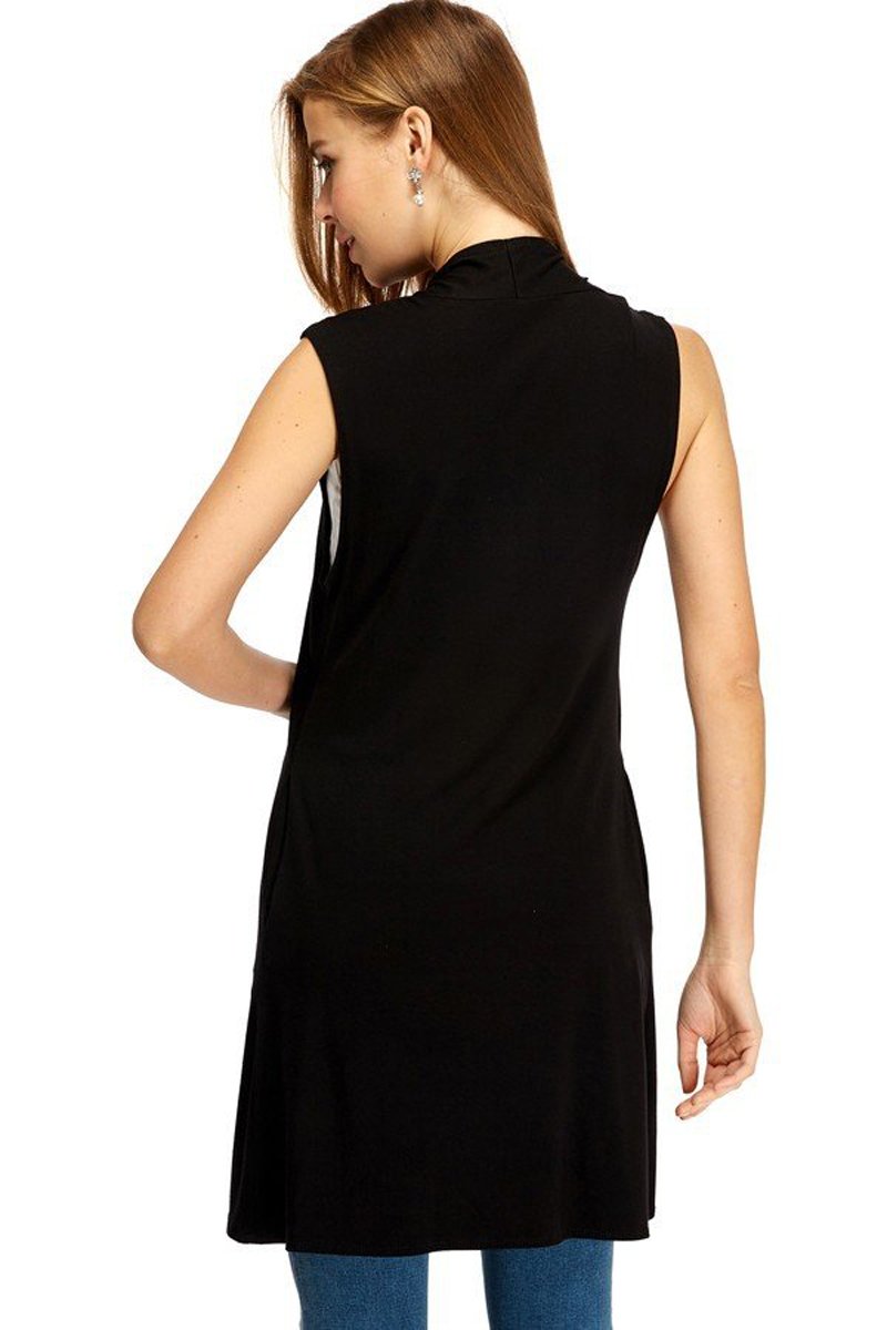 Long Vest with Side Pockets