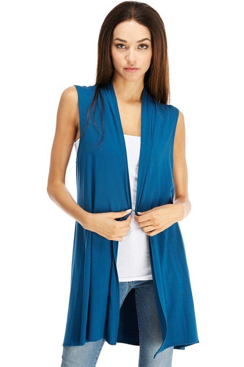 Long Vest with Side Pockets