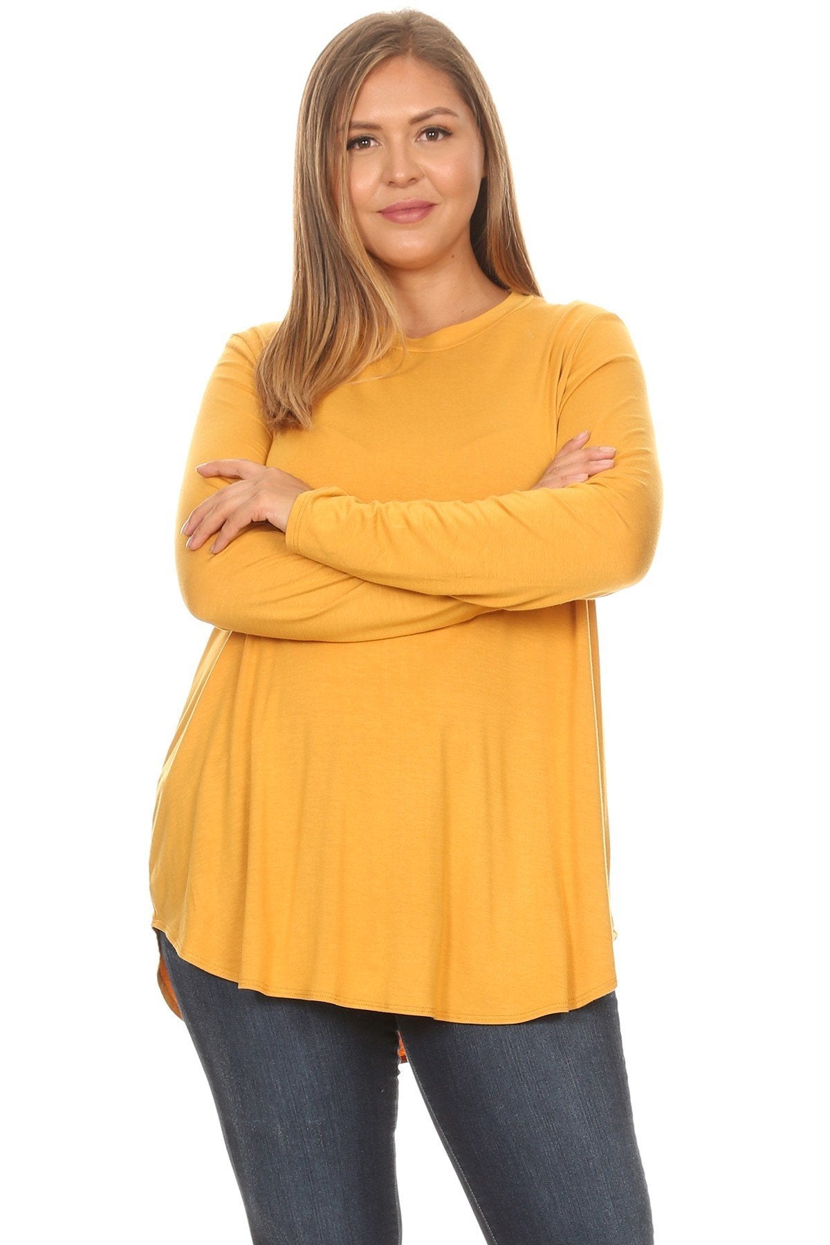 Basic Long Sleeve Top Plus