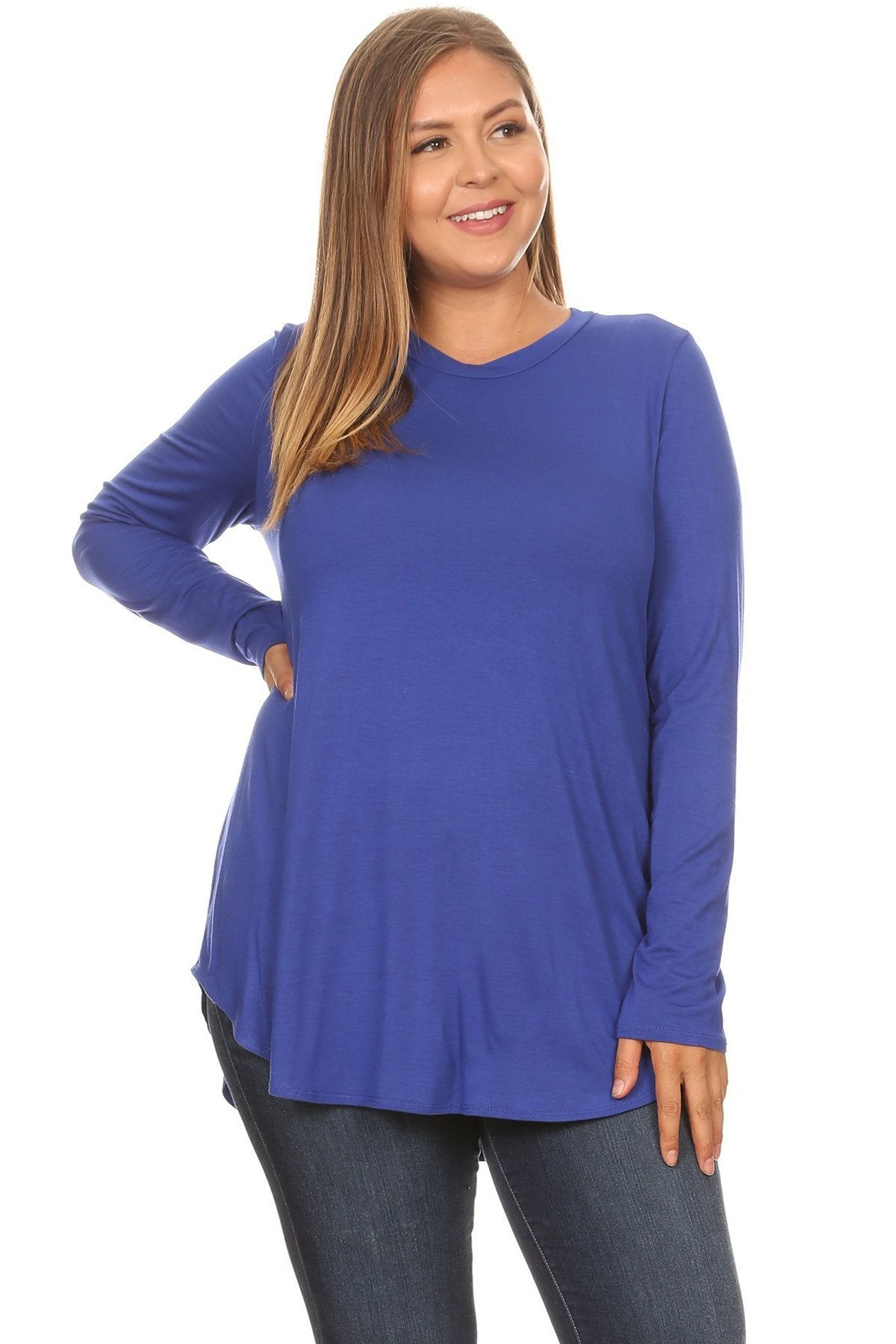 Basic Long Sleeve Top Plus