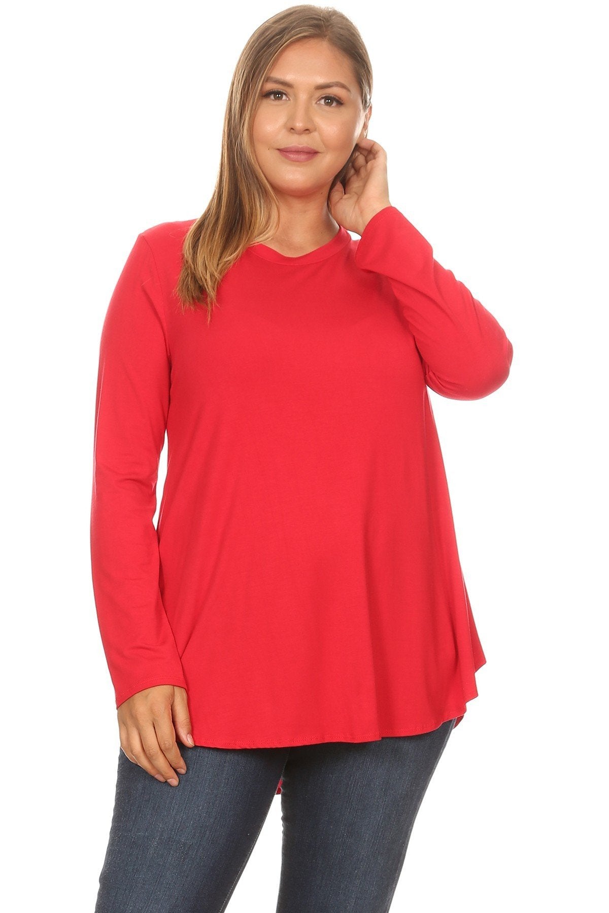 Basic Long Sleeve Top Plus