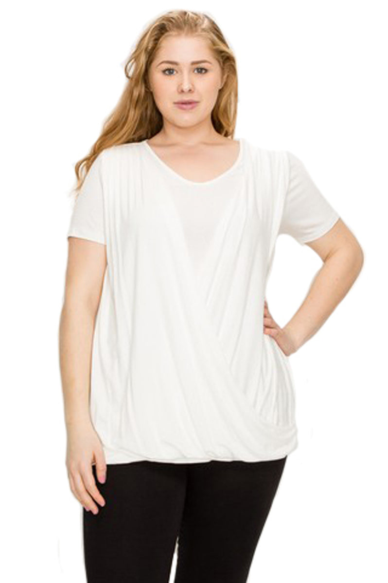 Front Drape Top Plus Size