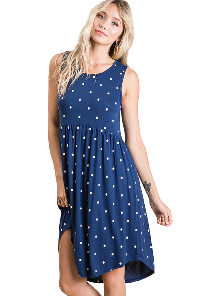 High Waist Polka Dot Dress