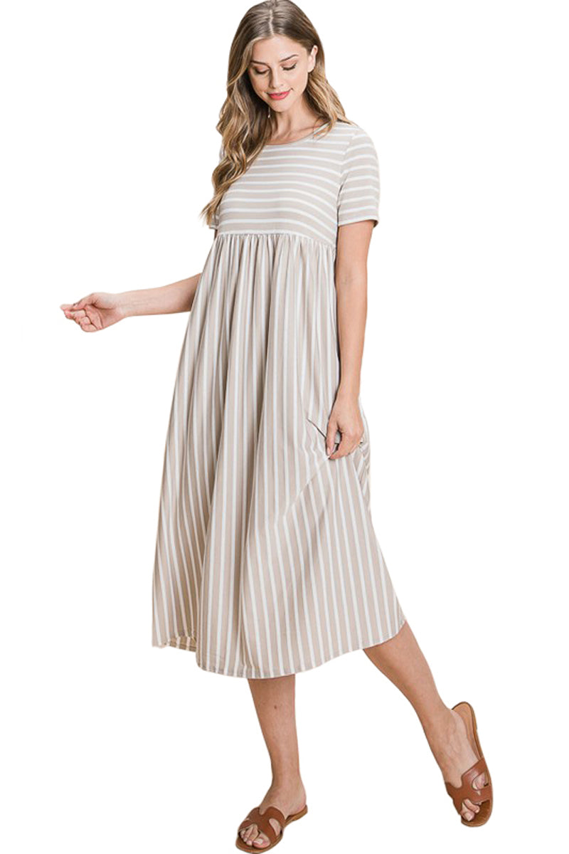 Striped Midi Dress