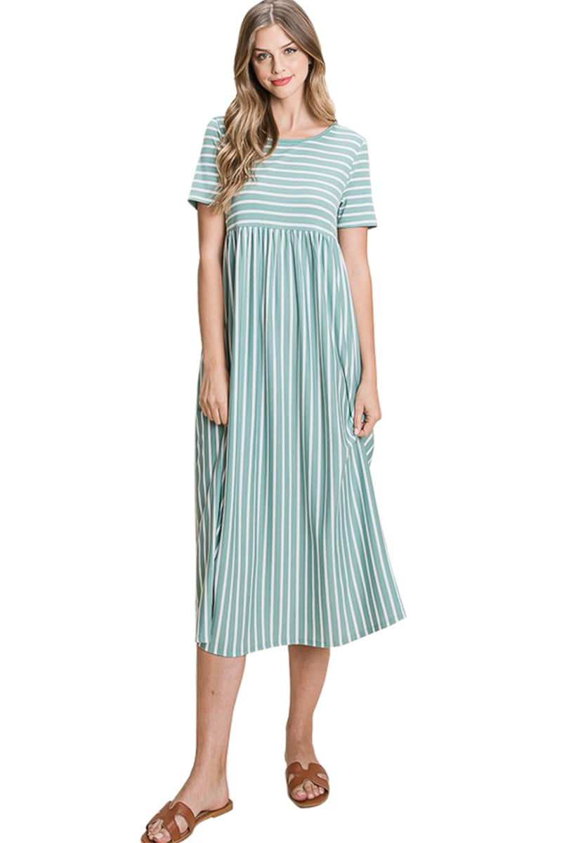 Striped Midi Dress