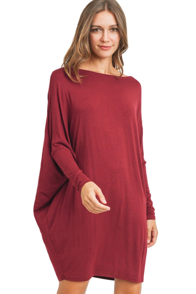 Dolman Sleeve Jersey Dress