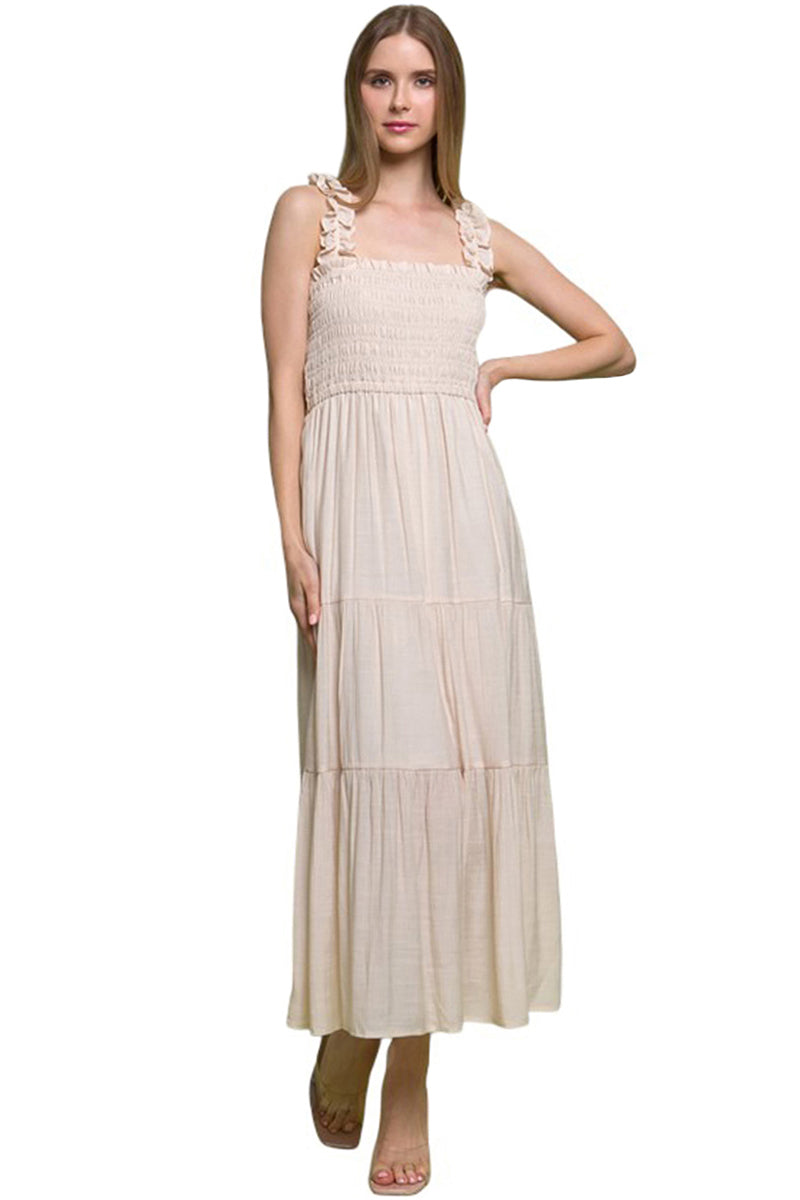 Smocked Bodice Maxi Dress