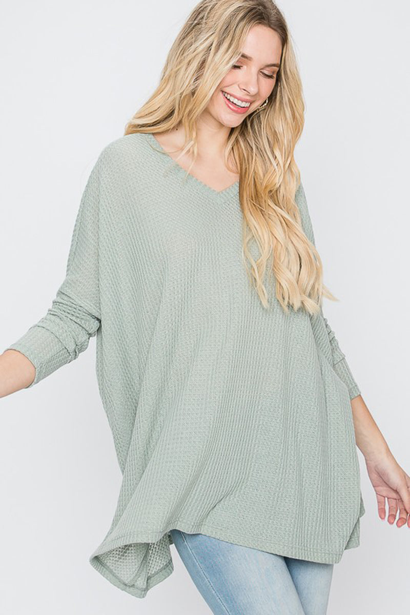 Oversized Waffle Top