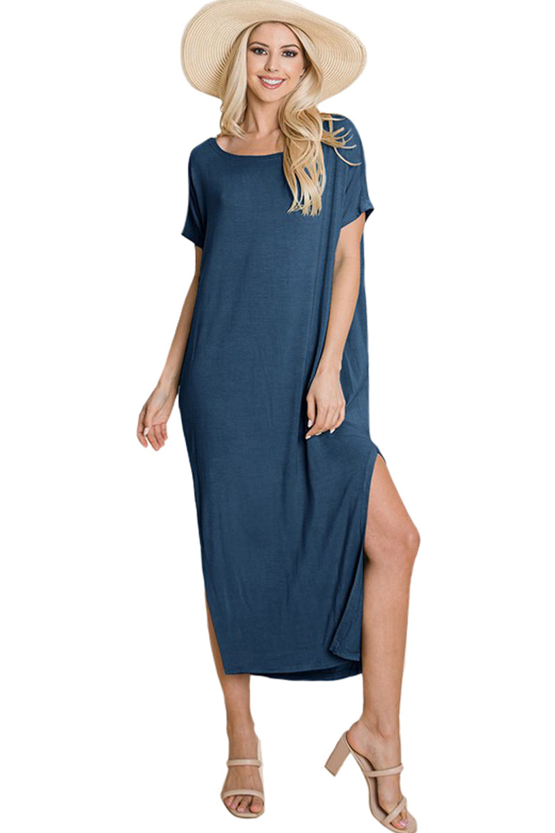 Side Slits Maxi Dress The Apparel Bar Side Slits Maxi Dress The Apparel Bar