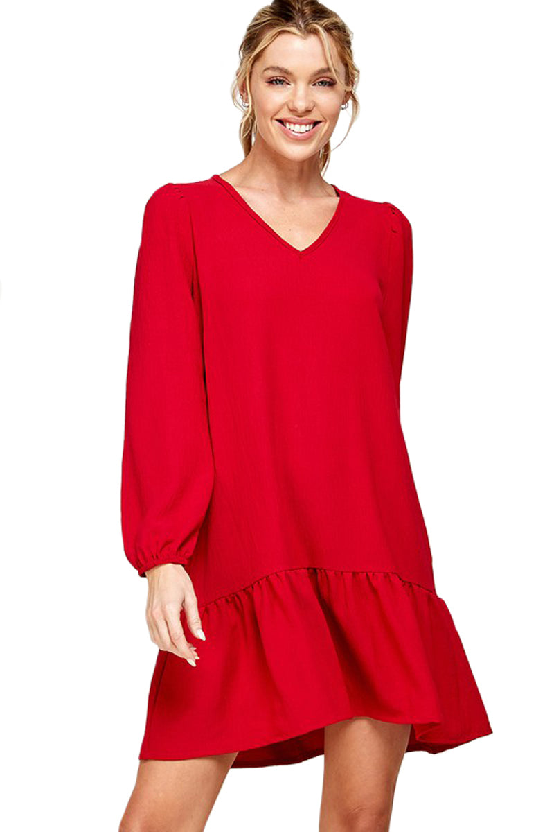 Mini Dress with Shirring Detail
