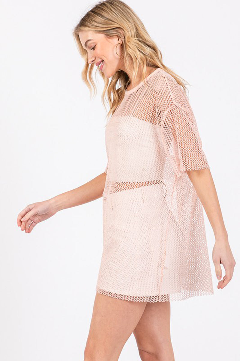 fishnet shirt dress Our Off Shoulder Fishnet Top & Cow Print Cami Dress is such a vibe