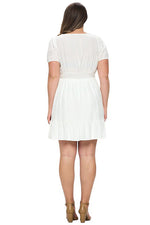 Square Neck A-Line Mini Dress Plus Size