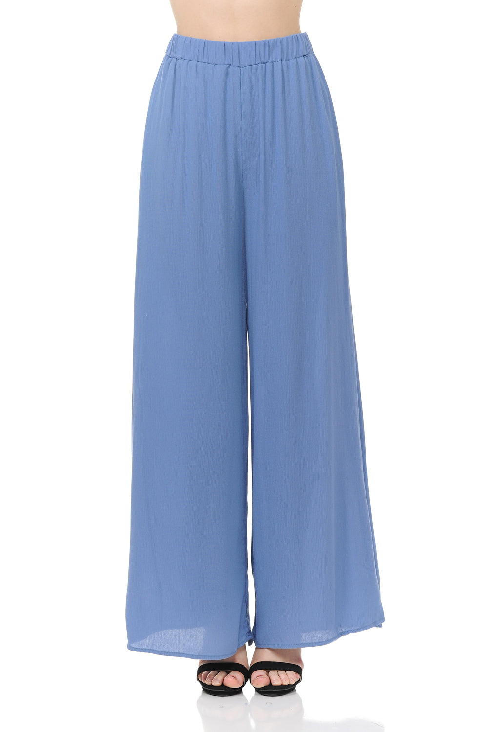 High Waisted Wide Legged Premium Cotton Gauze Palazzo Pants