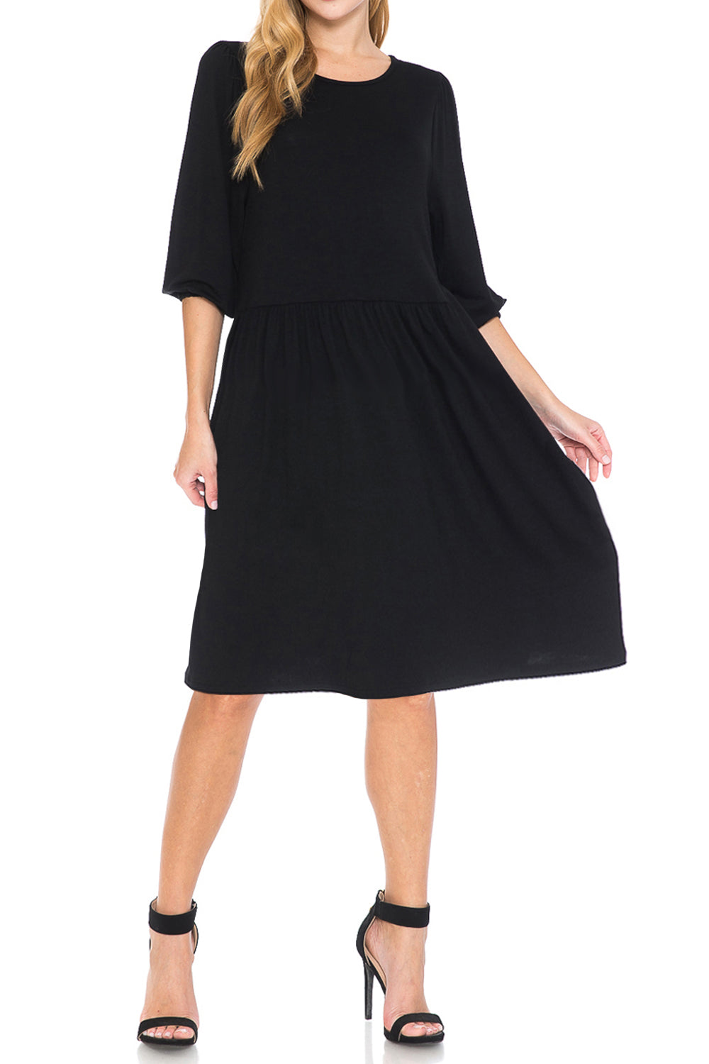 Baby Doll Midi Dress Petite Size