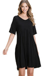 Loose Fit Dress with Gathering Detail