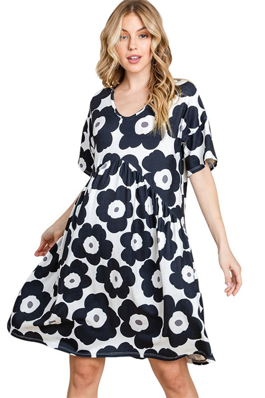 Loose Fit Dress with Gathering Detail