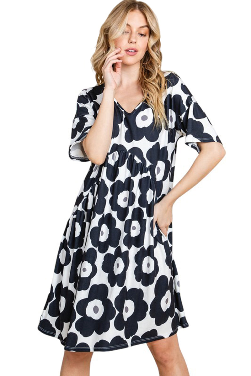 Loose Fit Dress with Gathering Detail