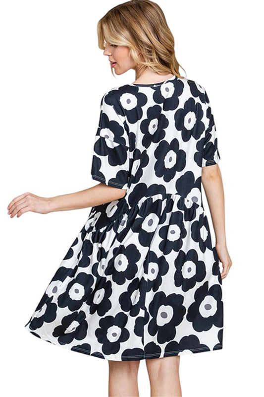 Loose Fit Dress with Gathering Detail