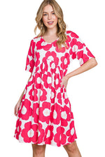 Loose Fit Dress with Gathering Detail