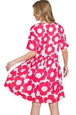 Loose Fit Dress with Gathering Detail