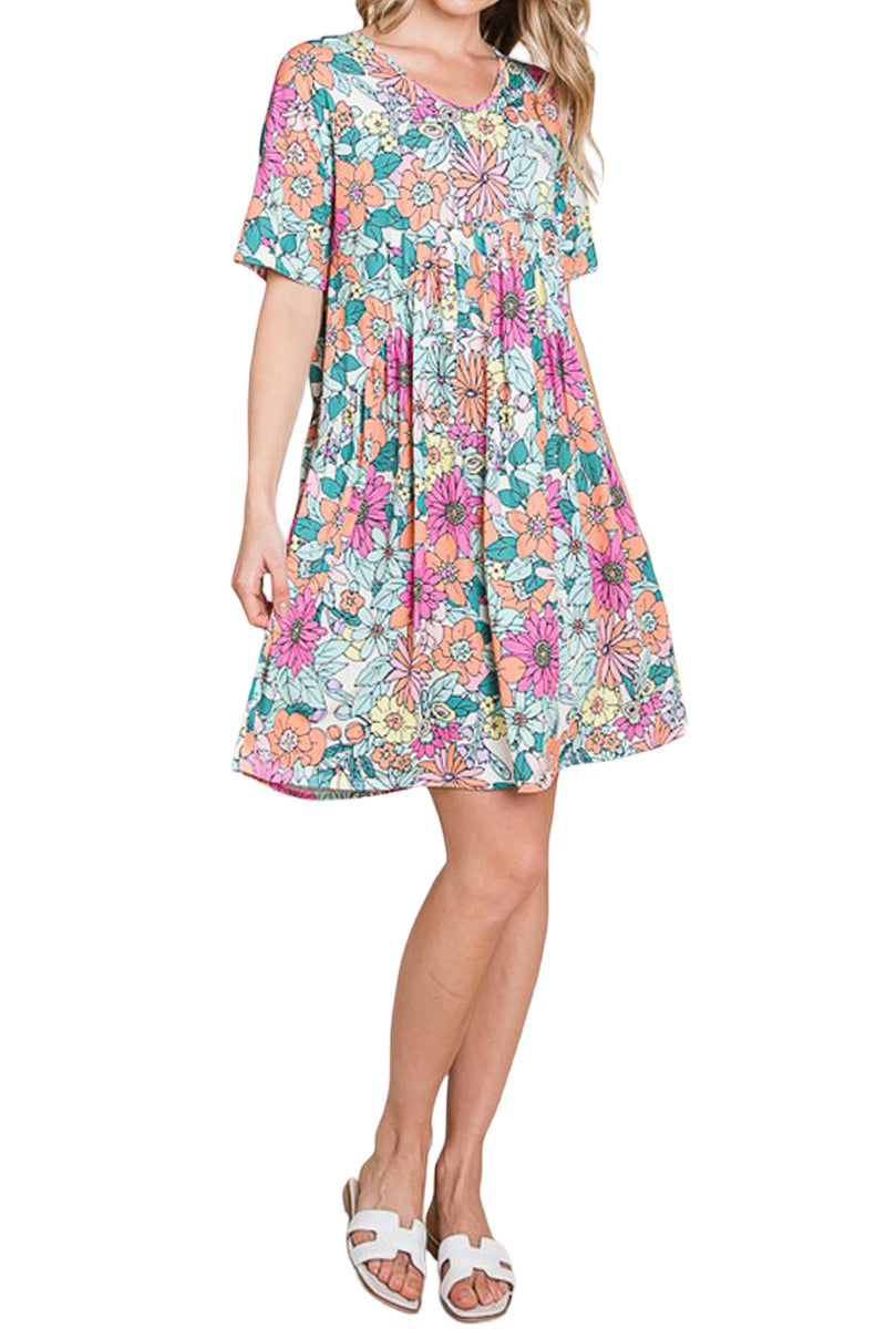 Loose Fit Dress with Gathering Detail