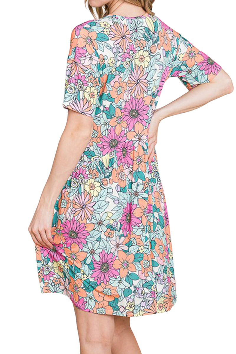 Loose Fit Dress with Gathering Detail