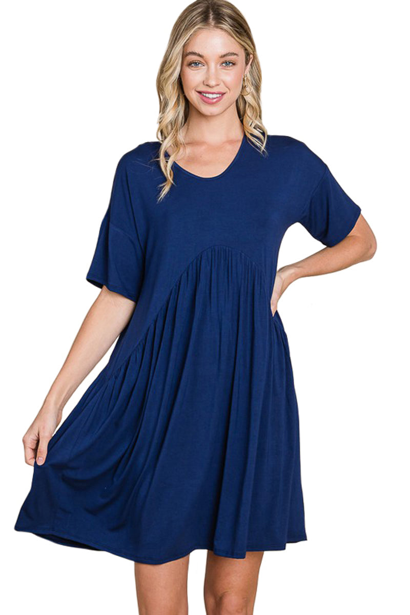 Loose Fit Dress with Gathering Detail