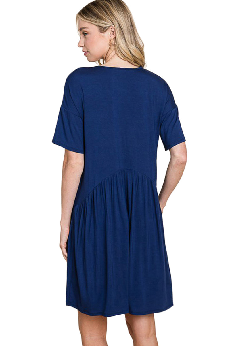 Loose Fit Dress with Gathering Detail