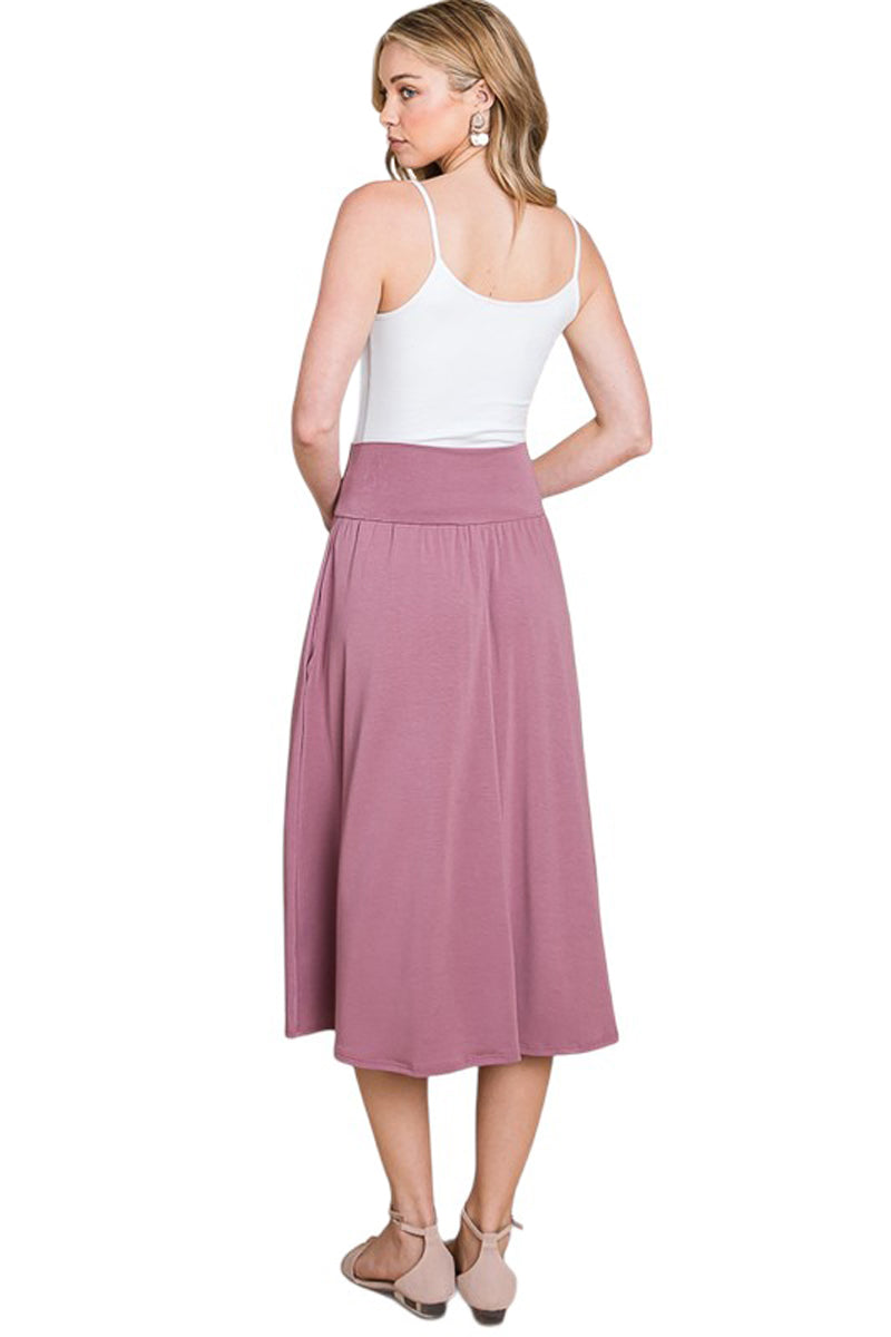Midi Length Skirt with Pockets