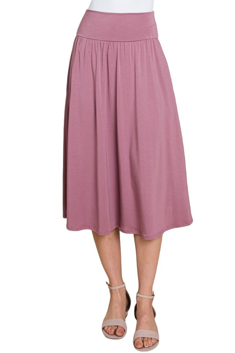 Midi Length Skirt with Pockets