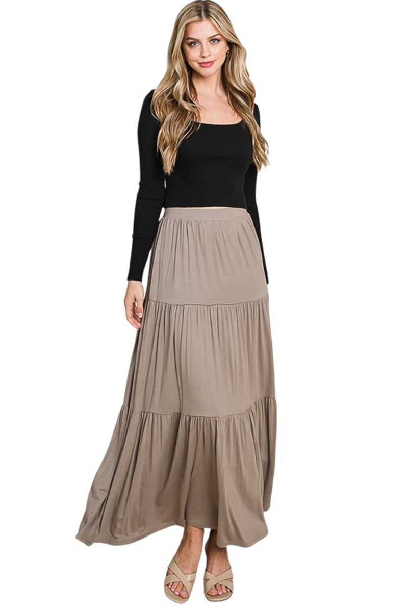 Tiered Maxi Skirt