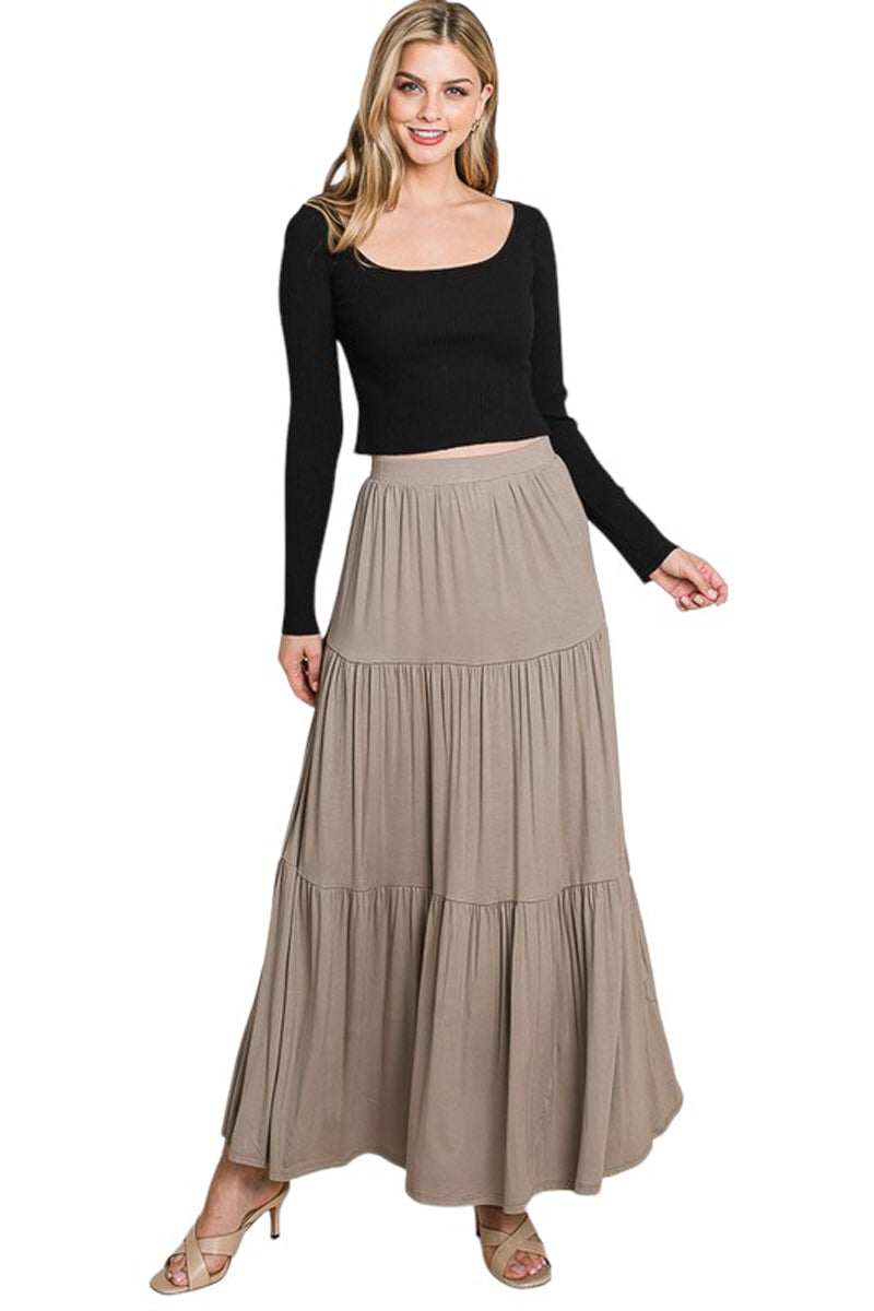 Tiered Maxi Skirt