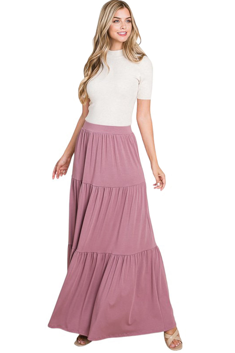 Tiered Maxi Skirt