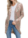 Floral Print Cardigan with Pockets