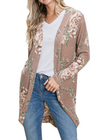 Floral Print Cardigan with Pockets