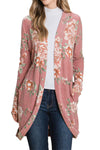 Floral Print Cardigan with Pockets