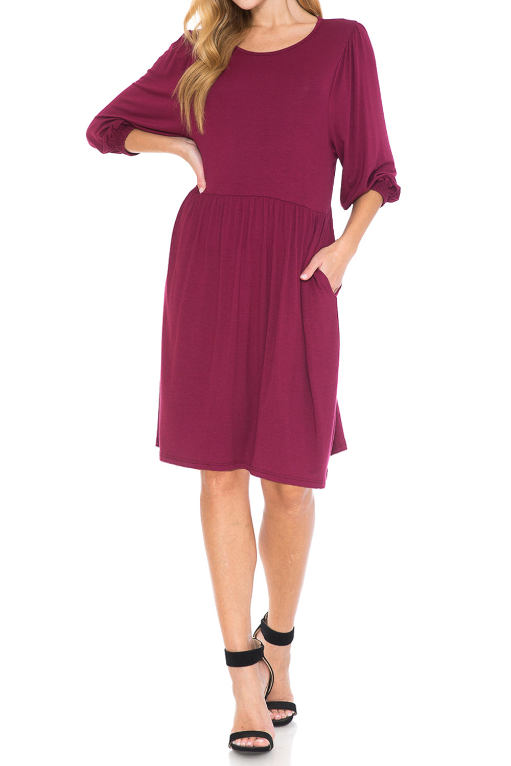 Baby Doll Midi Dress Petite Size