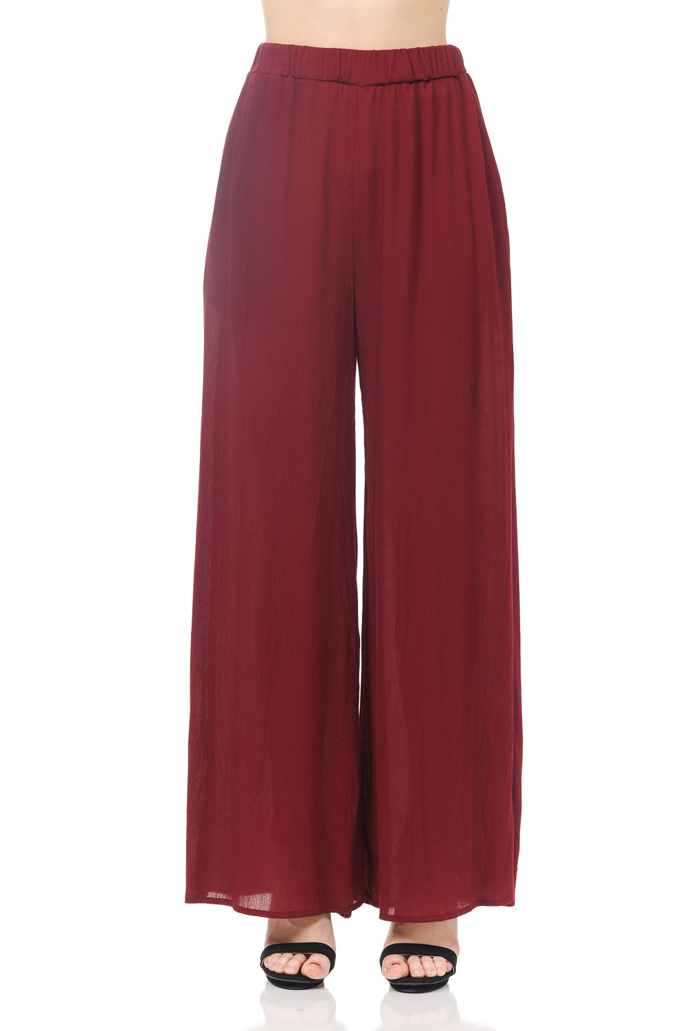 High Waisted Wide Legged Premium Cotton Gauze Palazzo Pants