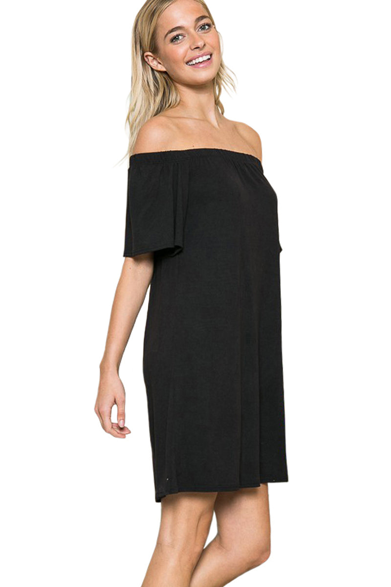 american apparel off shoulder dress Bright Colors off-shoulder Mini Dress