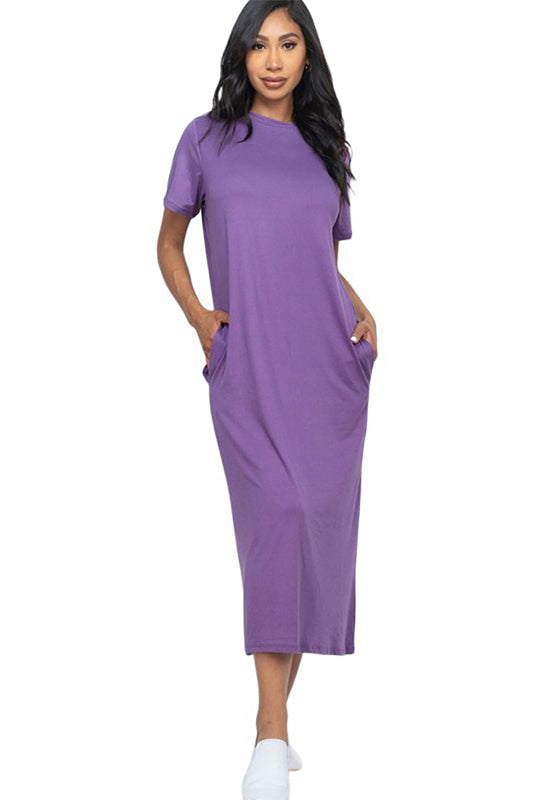Mock Neck Maxi Dress