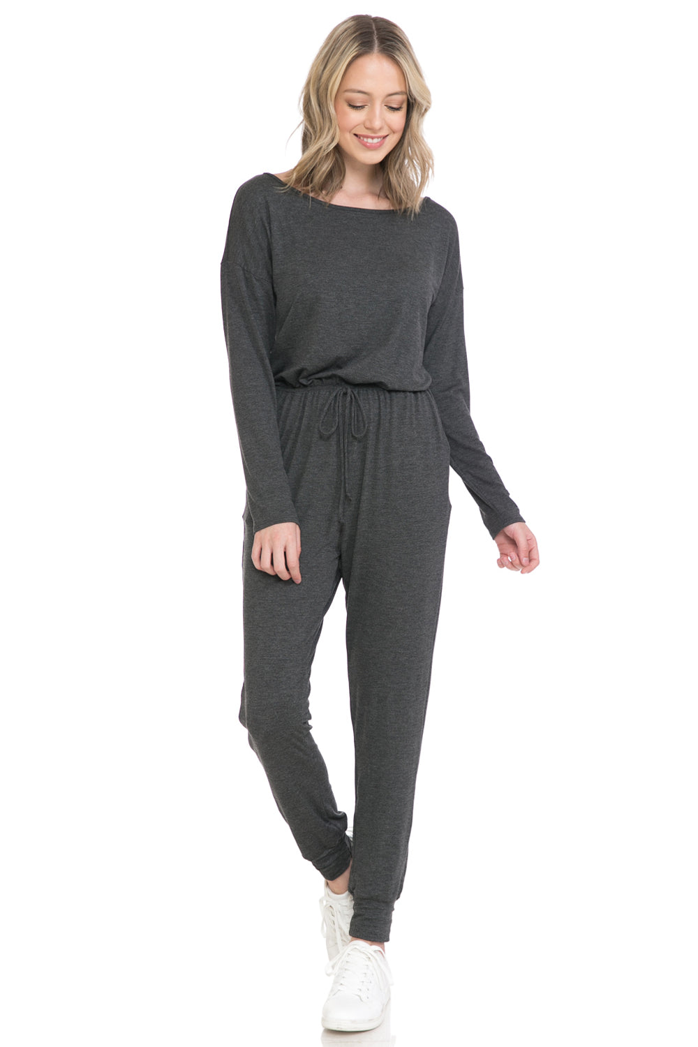 Solid Jersey Jumpsuit with Pockets