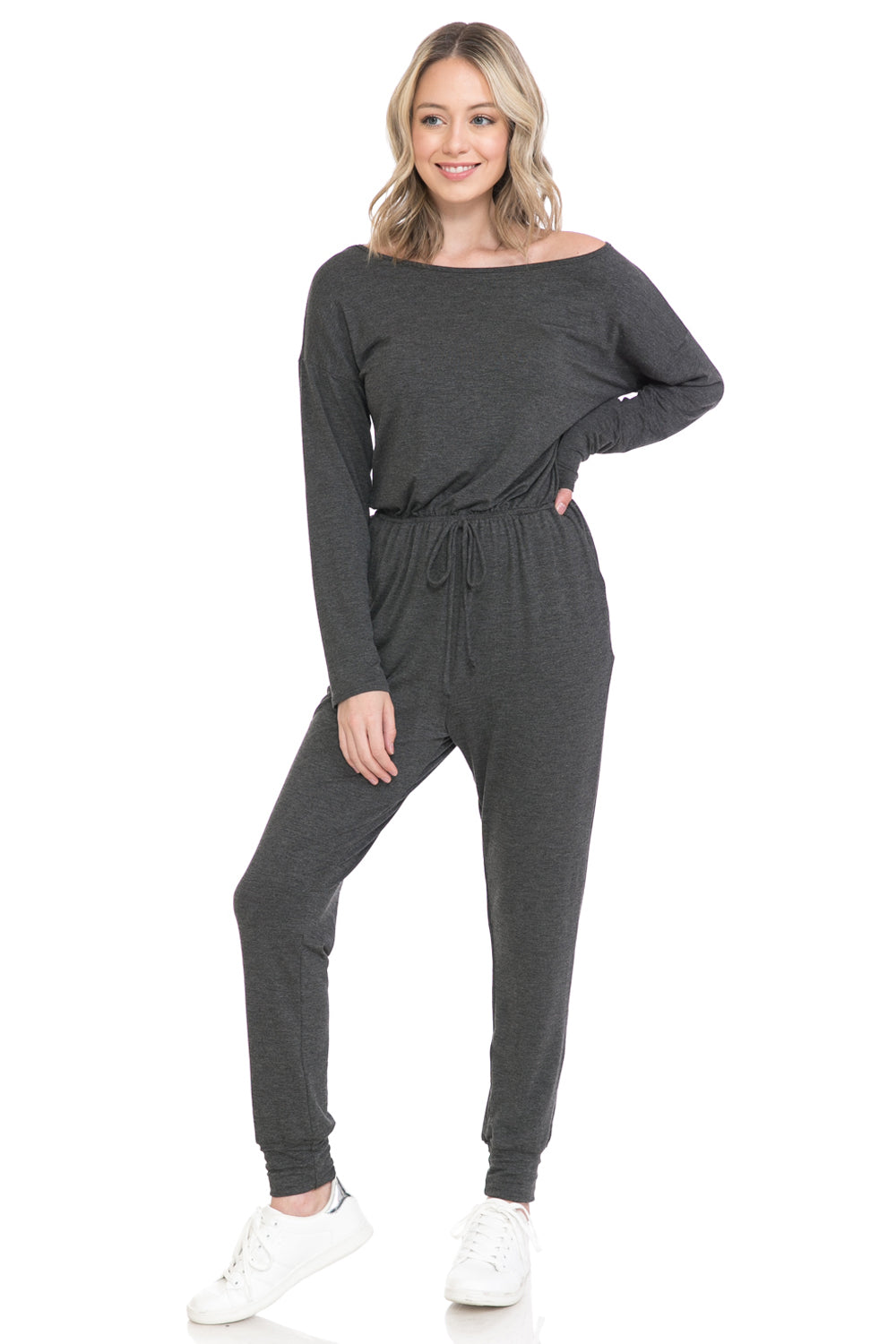 Solid Jersey Jumpsuit with Pockets