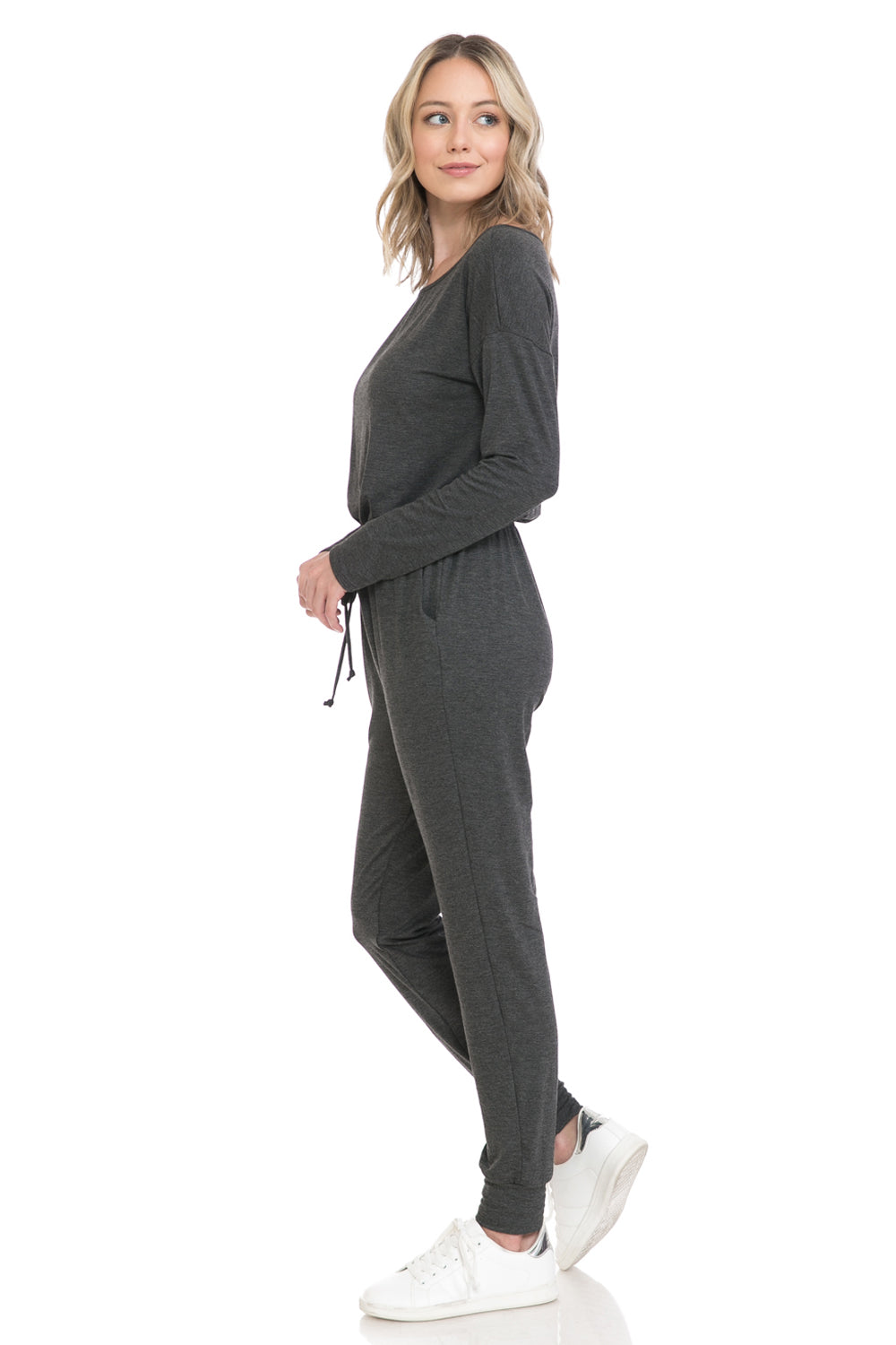 Solid Jersey Jumpsuit with Pockets