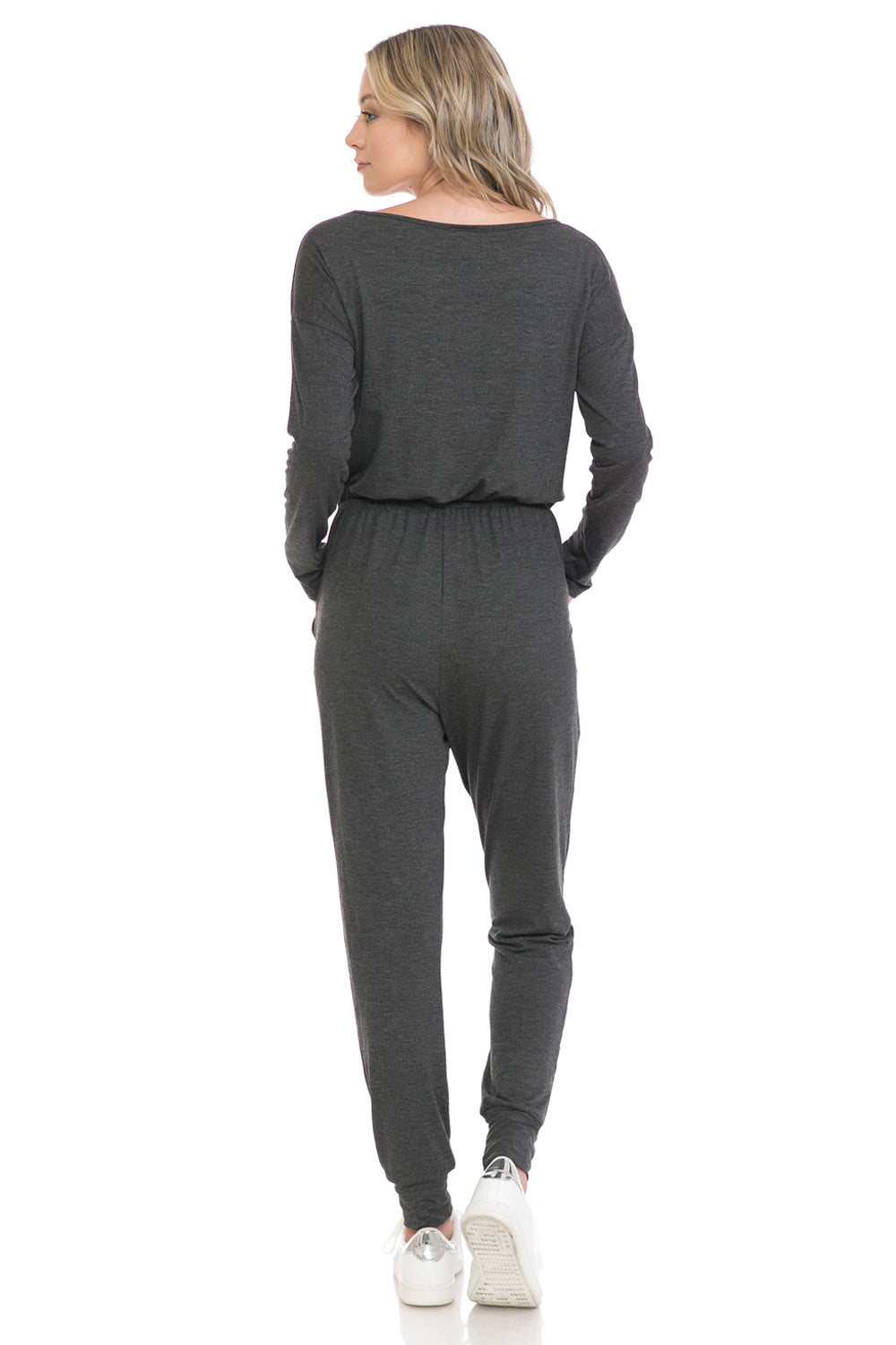 Solid Jersey Jumpsuit with Pockets
