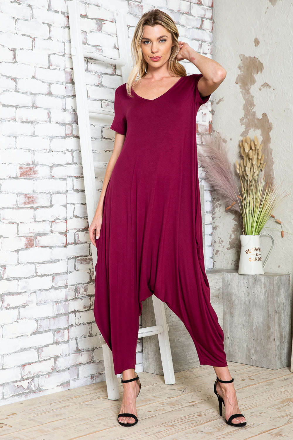 Solid Harem Jumpsuit